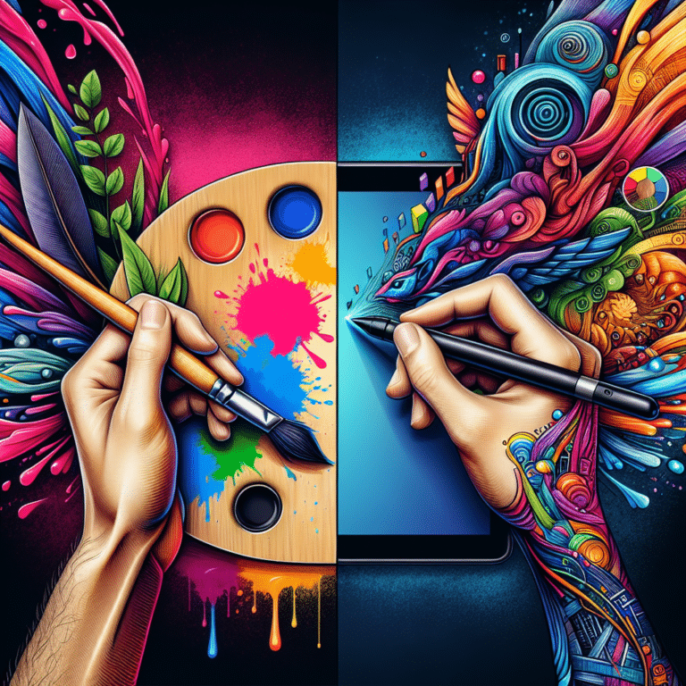 how to mix traditional and digital art styles