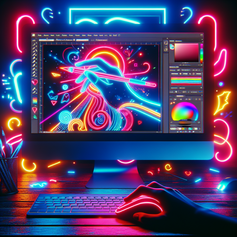 how to create a neon text effect in photoshop easily