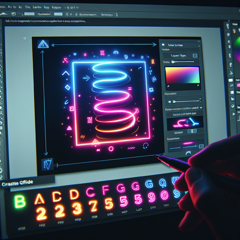 how to create a neon text effect in photoshop easily